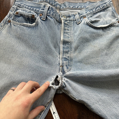 Levis Vintage 80s Redline Selvedge USA 501 XX Jeans 66 70s 36x32 Act 32x28