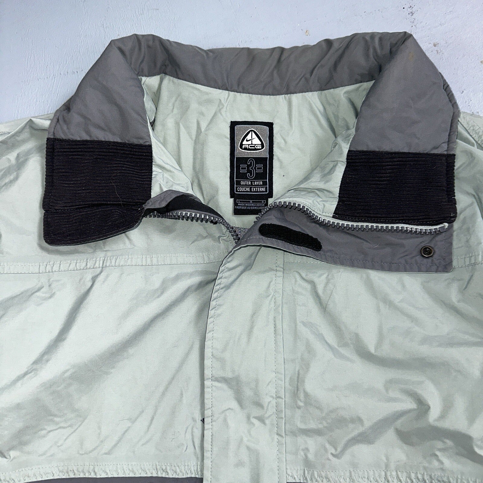 Nike VTG ACG Rain Jacket Storm Fit Anorak 90s Teal Hiking Ski Snowboard 3 Large