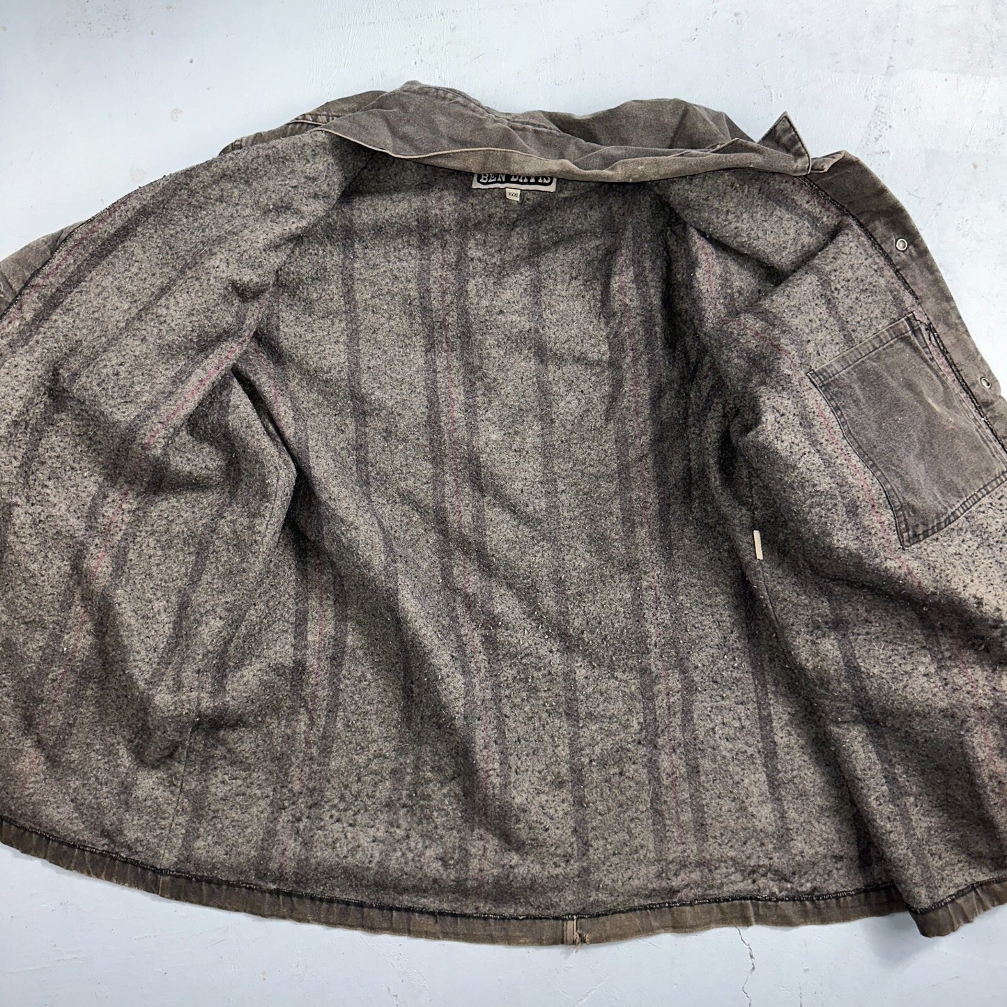 Ben Davis Jacket VTG 90s Canvas Blanket Lined Chore Workwear USA 3XL Detroit