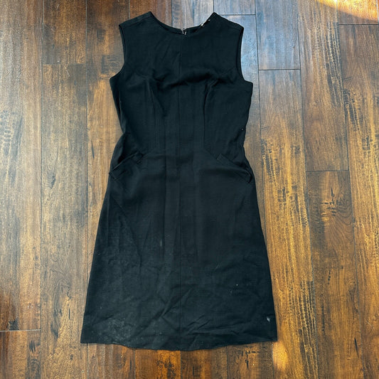 Vintage USA Rockabilly Womens Dress Skirt 60s 70s Top Black Wool Stained