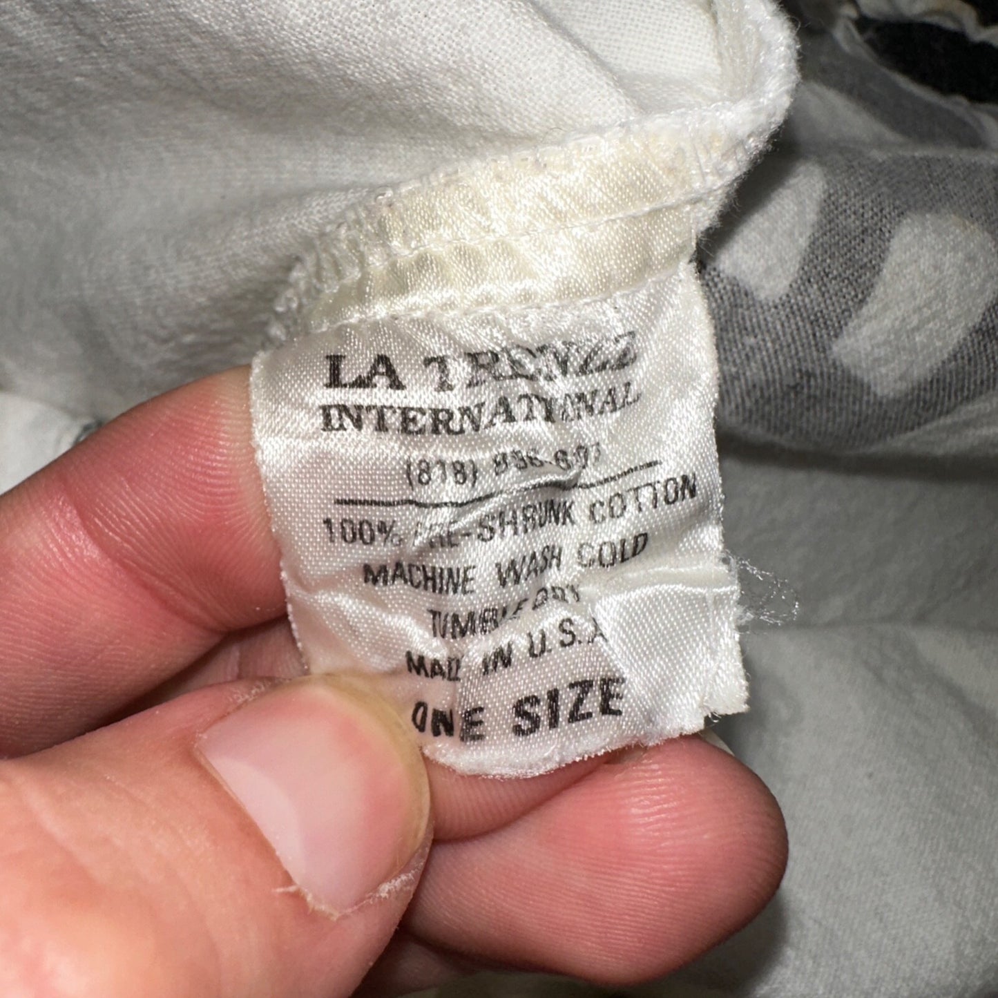 Rasta Bong Pipe Works Long Shorts White 100% Cotton One Size La Trenzz VTG 90s