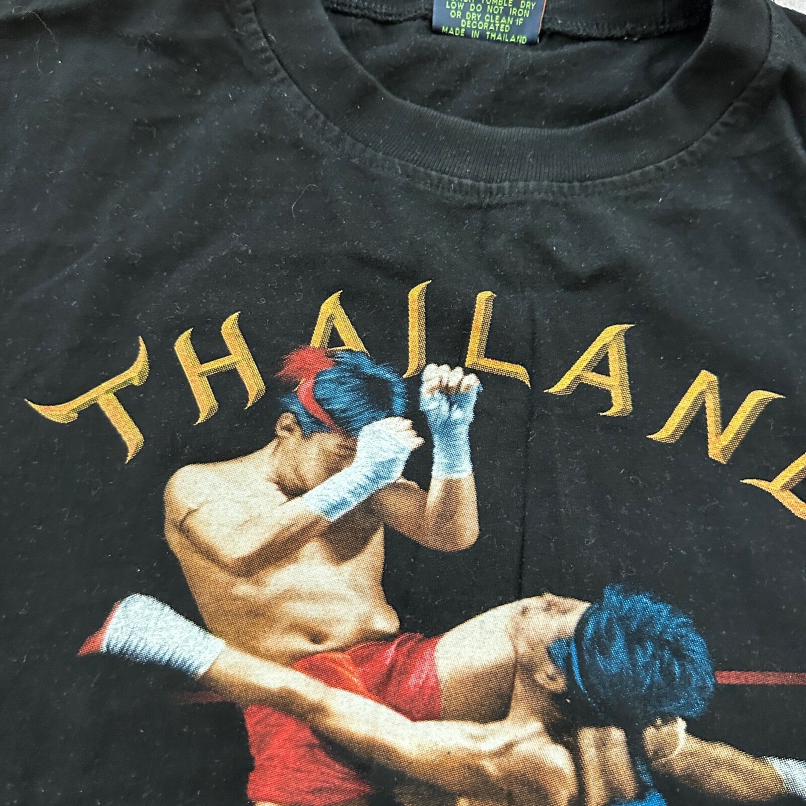 Muay Thai Thailand Boxing Box Vintage T Shirt Y2K Rap Tee Graphic Grunge Nirvana