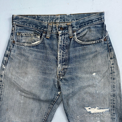 Vintage LEVIS 505 Jeans Big E 1960s Denim 30x26 USA 60s 501 502 Talon Zipper