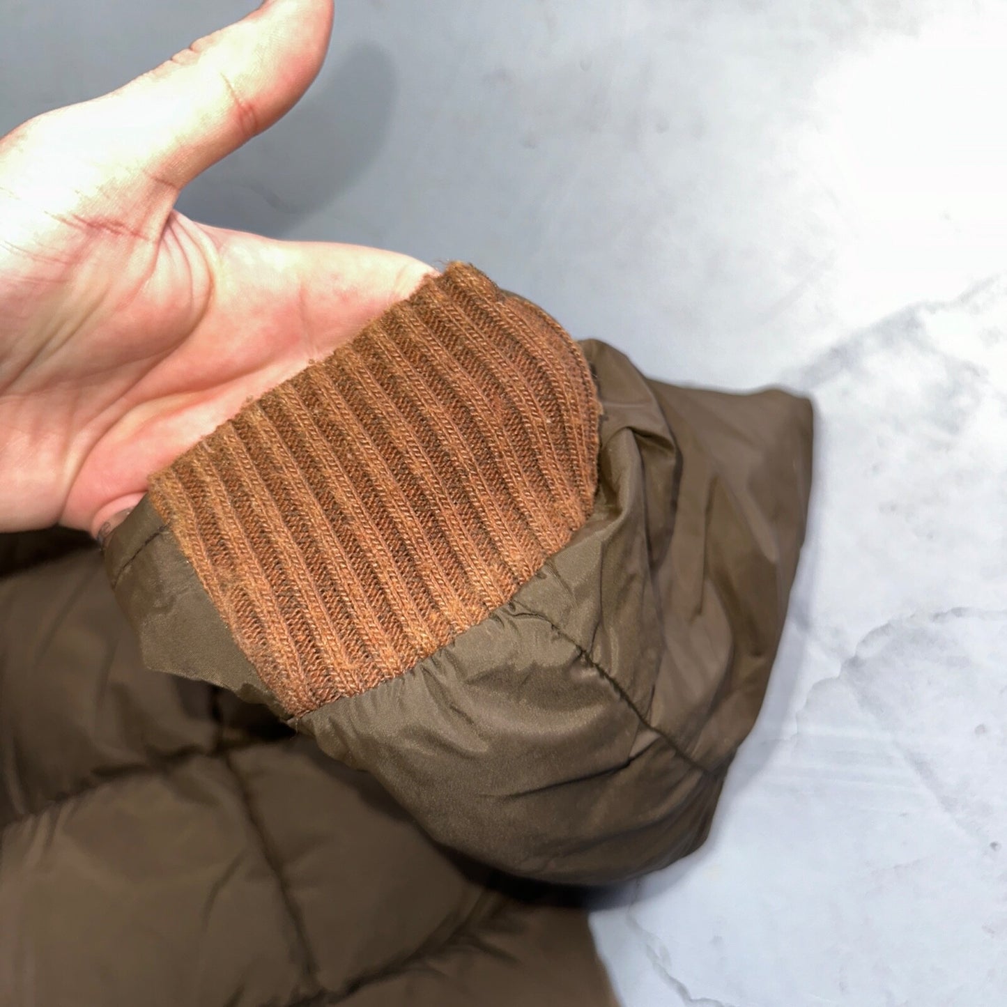 Vintage Tempco Goose Down Insulated Puffer Jacket Brown Size 14 USA 1970s 70s