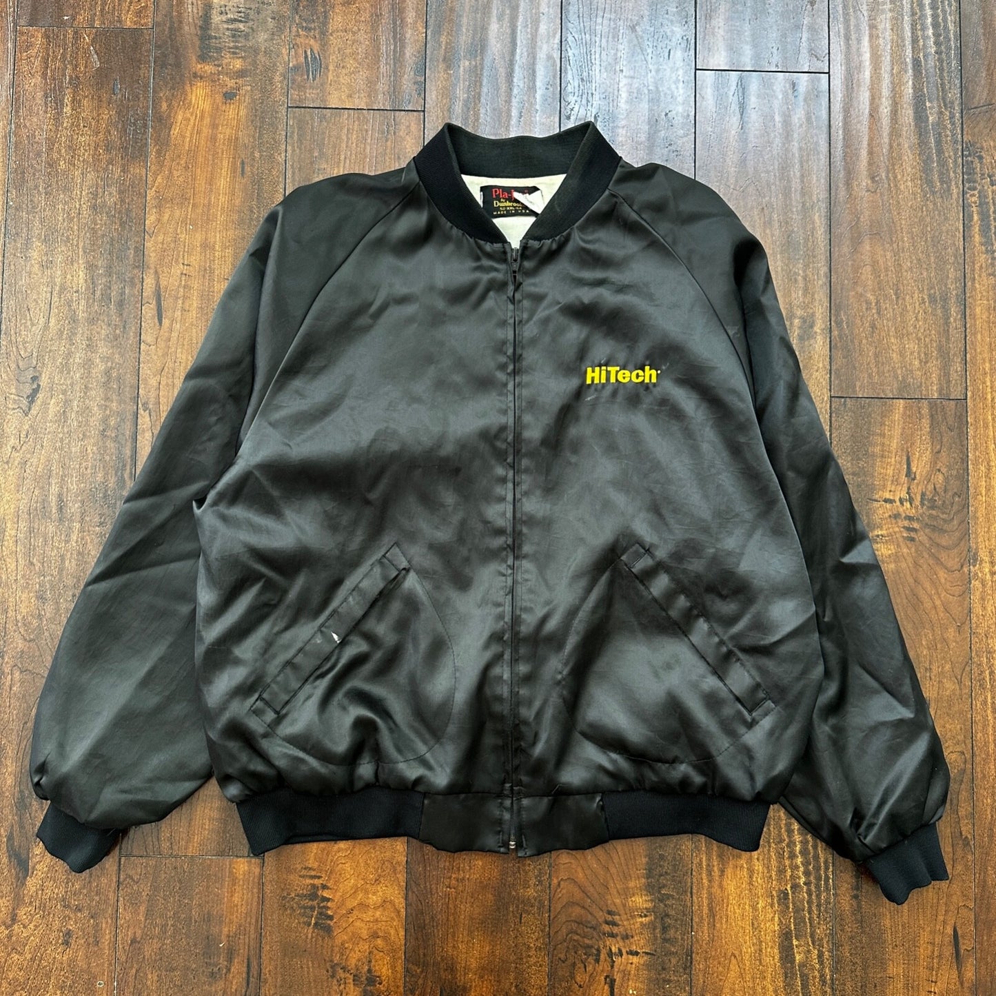 Vintage Pla-Jac By Dunbrooke Jacket 2XL Made in USA Black Snap HiTech