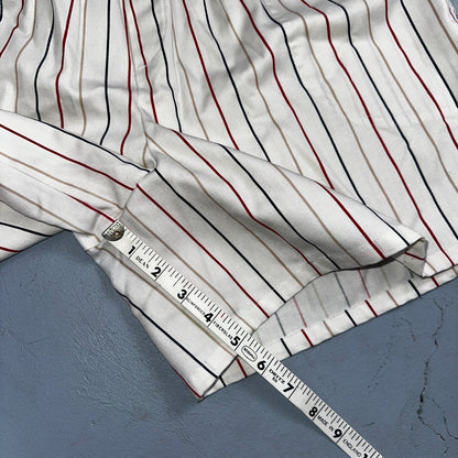 Cabin Creek Shorts Womens 12 Red White Striped Front Cotton Blend High Rise