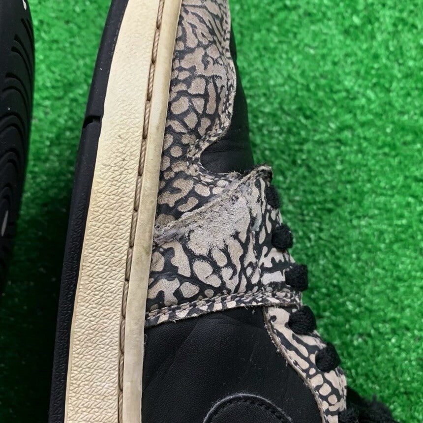 Nike Jordan 1 Retro High 839115-013 Black Cement Elephant Supreme 9 1985 Vintage