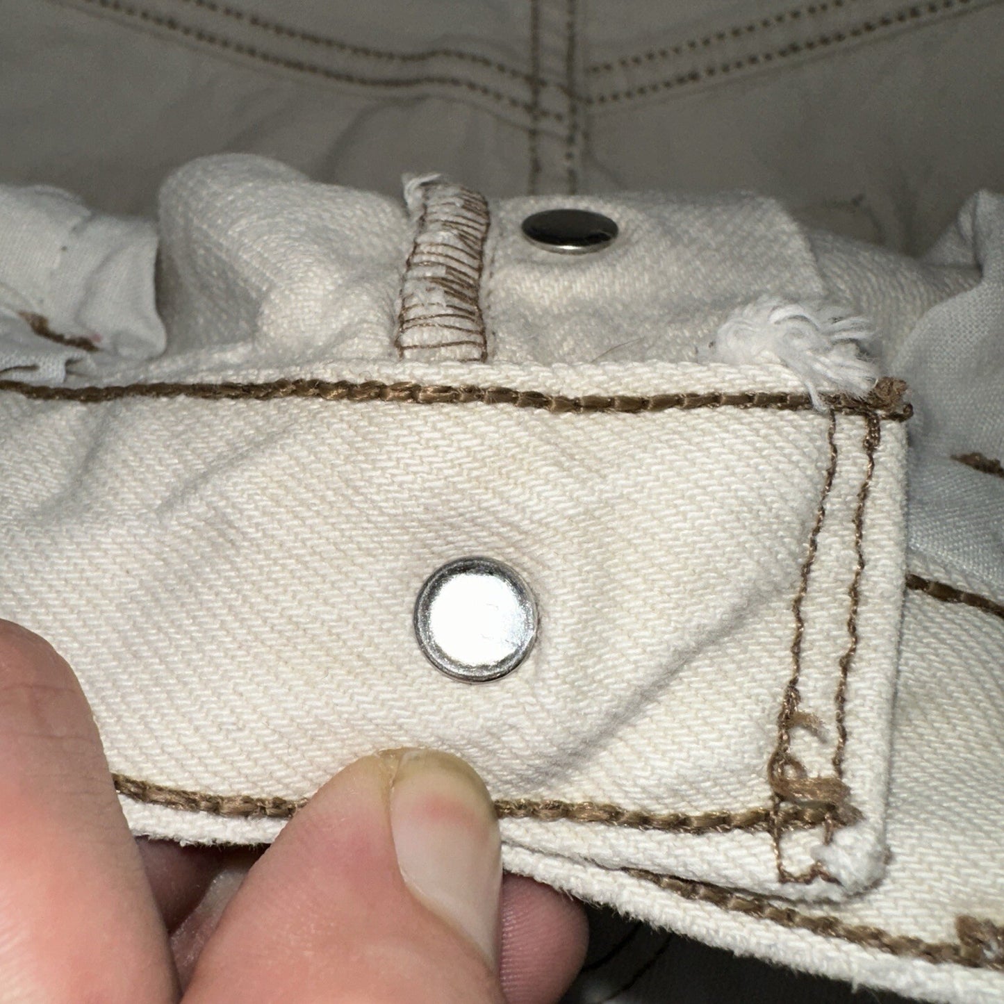 Levis 501 Vintage 90s USA XX Straight Leg Jeans White Stained 32x34 Act 30x33