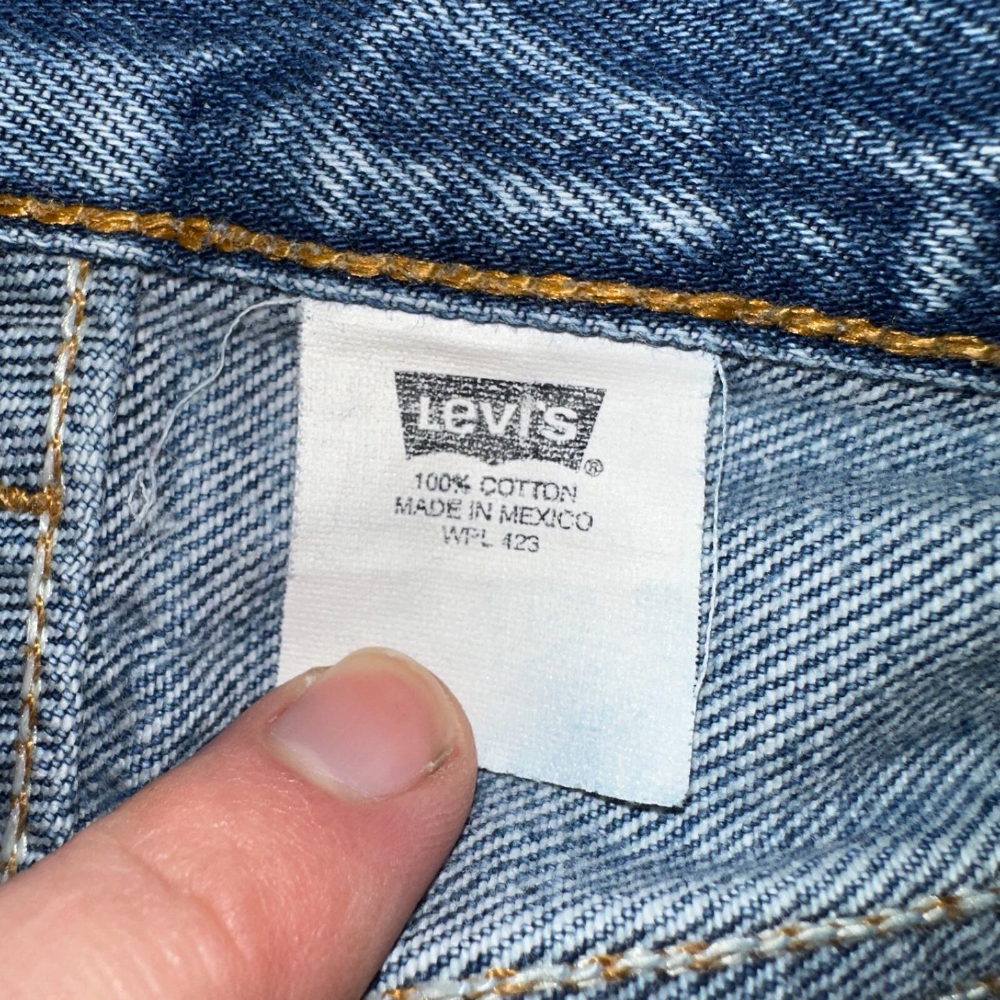 Levis 501 Vintage 90s Y2K XX Straight Leg Jeans Blue Med Wash 34x38 Act 31x32