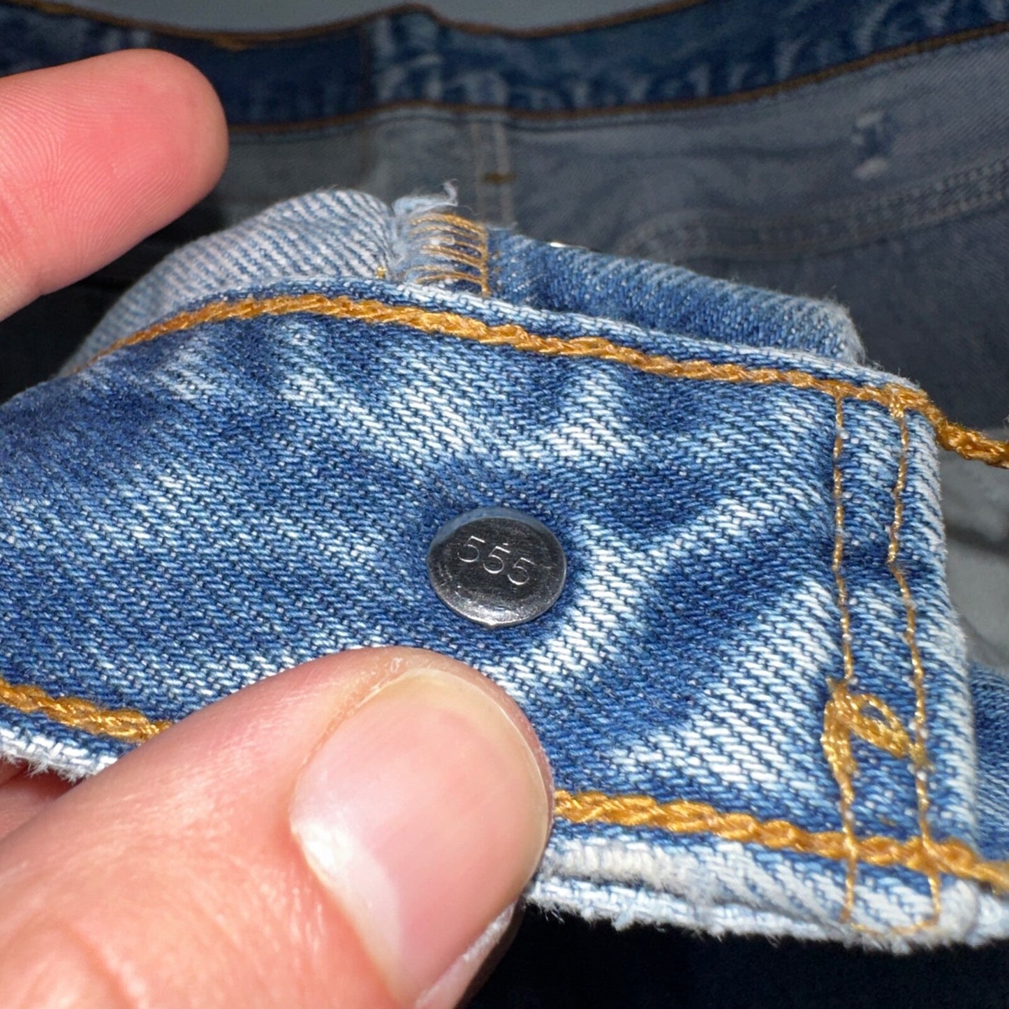 Levis 501 Vintage 90s USA XX Straight Leg Jeans Blue Med Wash 42x32 Act 38x27