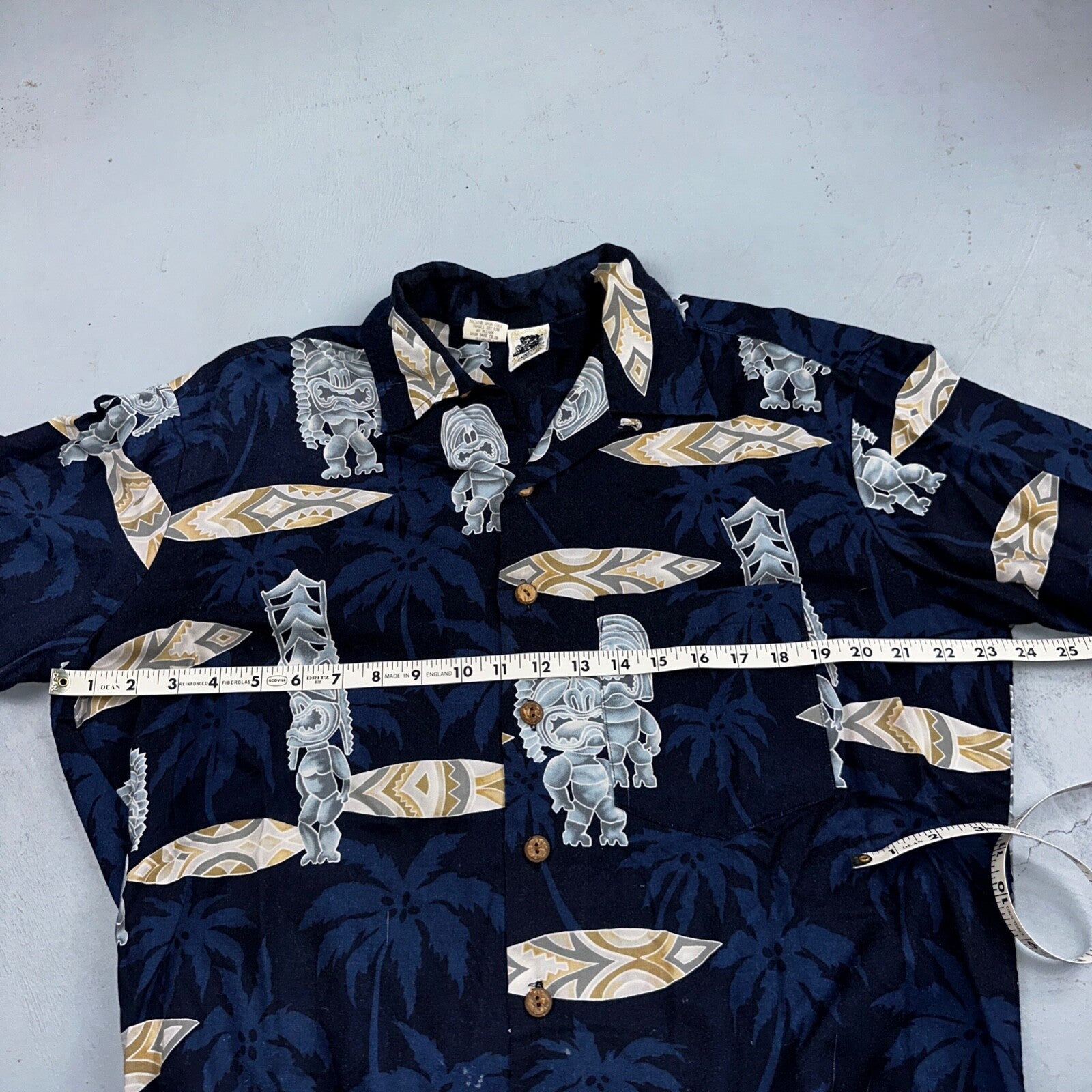 Vintage 90s Kennington Ltd. California Hawaiian Shirt All Over Print Floral Sz L