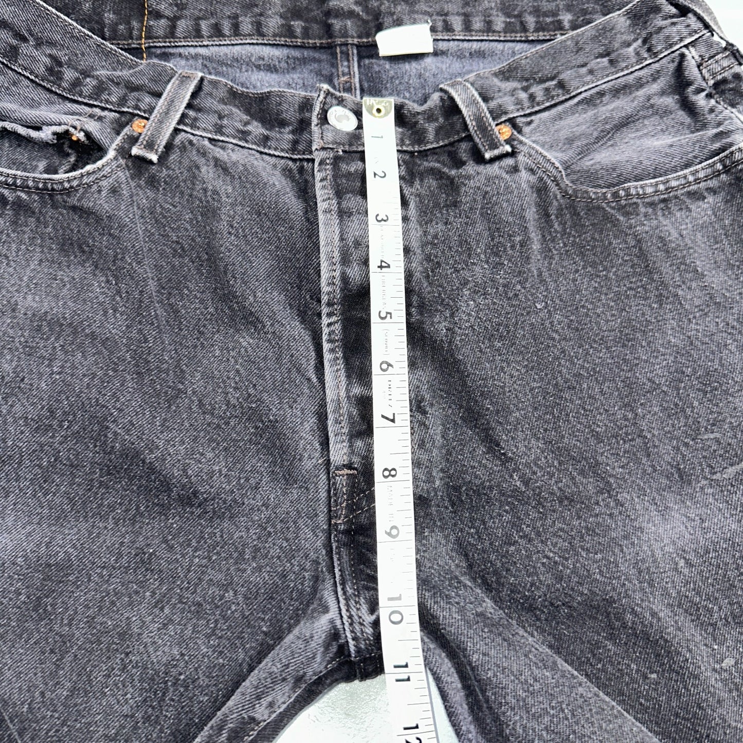 Levis 501 Vintage Y2K XX Straight Leg Jeans 90s Black Med Wash 36x34 Act 31x32