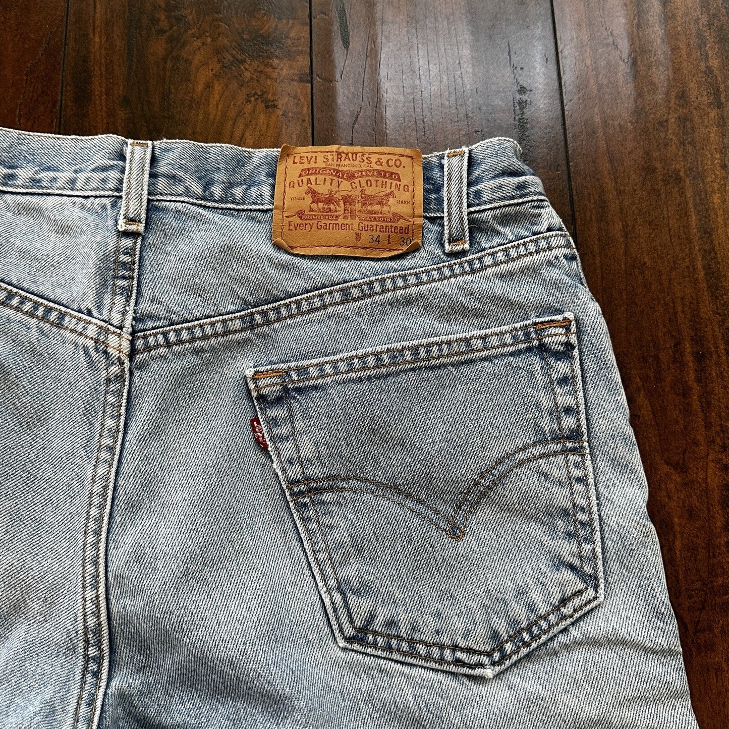 Levis Jeans Mens 34x30 Blue Relaxed Fit Straight Leg VTG 501 Denim Y2K 90s 32x26