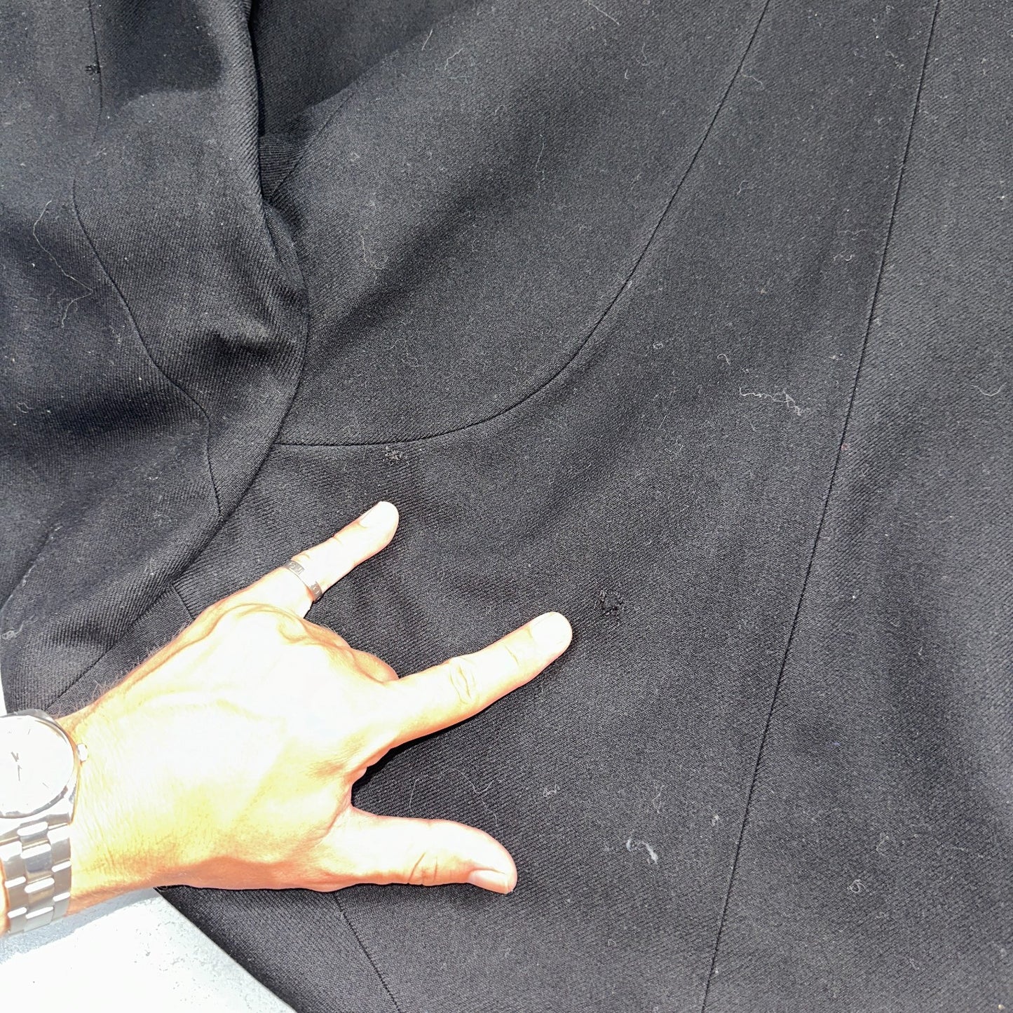 Antique 3 Pc Edwardian Morning Suit Black Wool Frock Coat Vest Pants 1890s 1900s