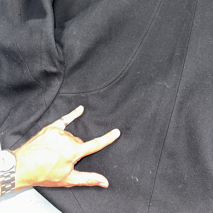 Antique 3 Pc Edwardian Morning Suit Black Wool Frock Coat Vest Pants 1890s 1900s