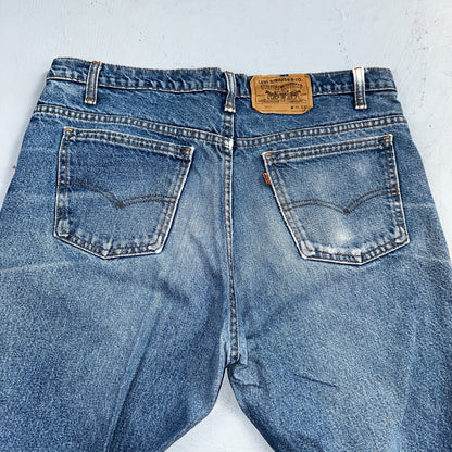 Levis 517 Vintage 90s Canada Orange Tab Bootcut Flare Blue Worn Jeans Act 38x30