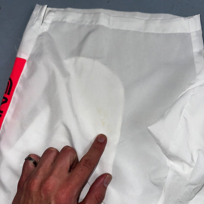 Nike Mens Athletic Gym TNNS Muscle Shorts Dri Fit White Gym Sports Small