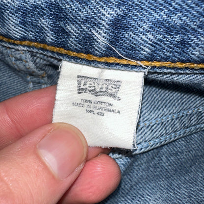 Levis 501 Vintage 90s Y2K XX Straight Leg Jeans Blue Light Wash 34x30 Act 31x29