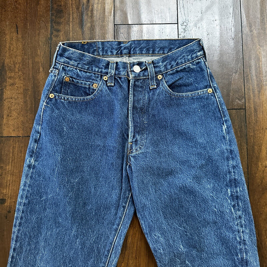 Levis Vintage 80s Redline Selvedge USA 501 XX Jeans 66 70s Dark 28x34 Act 24x25