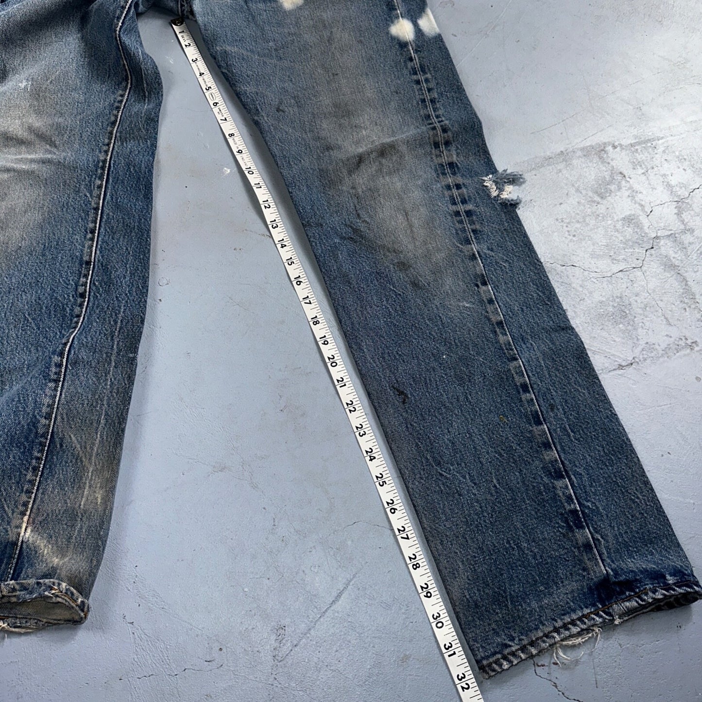 Levis 501 Vintage 80s Redline Selvedge USA XX Jeans Med Wash 35x36 Act 32x32