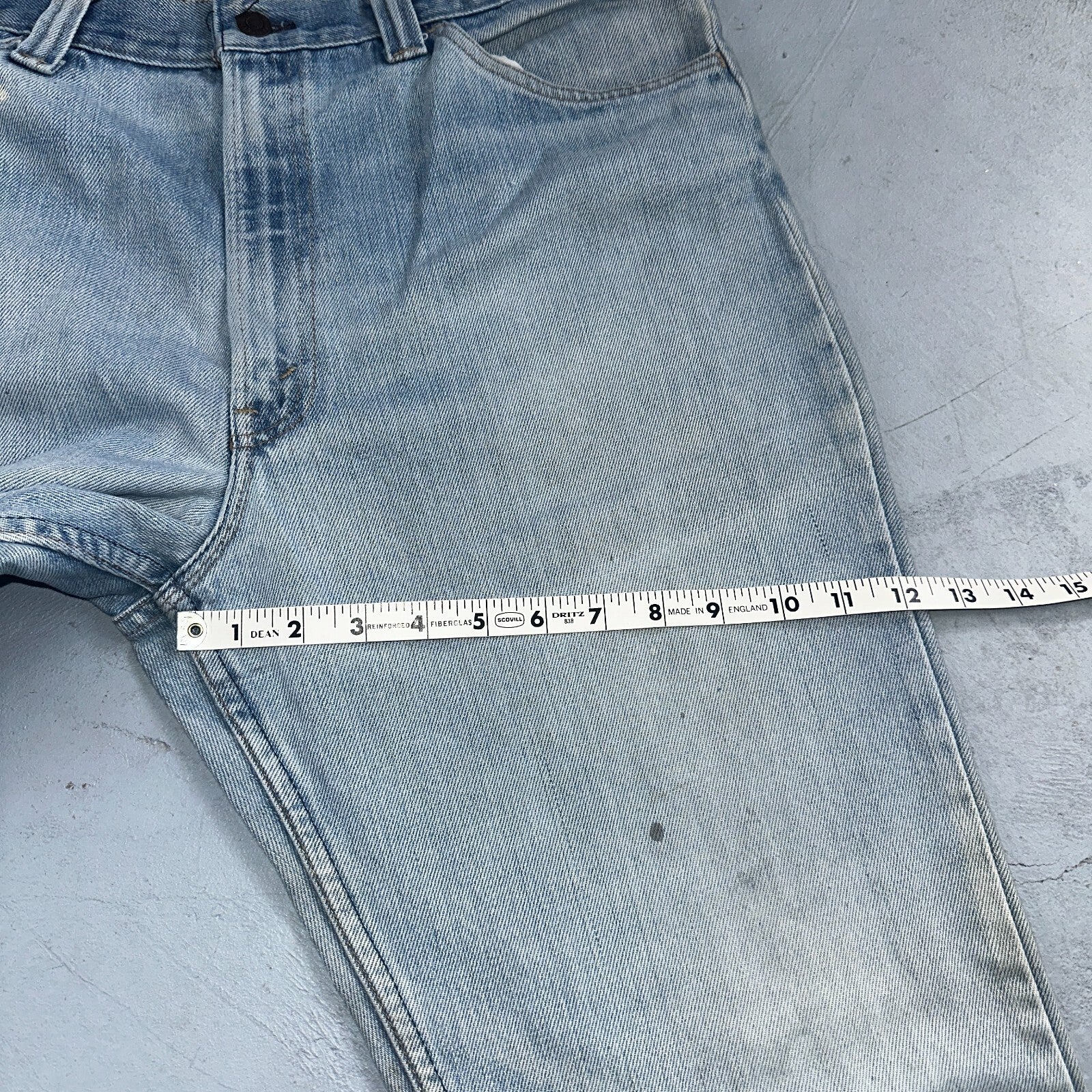 Levis 517 Vintage 80s USA Orange Tab Bootcut Flare Blue Jeans Talon Act 36x30