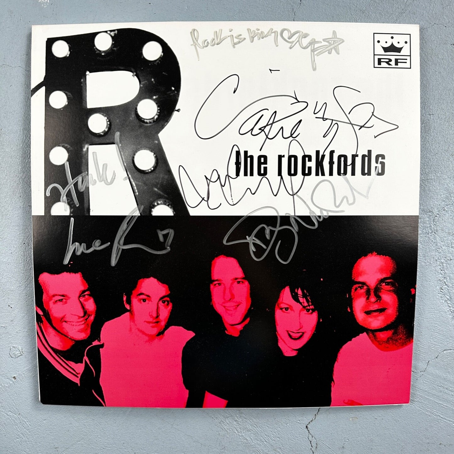 The Rockfords Band Signed Autograph Poster Board Rare Seattle Washington Rock