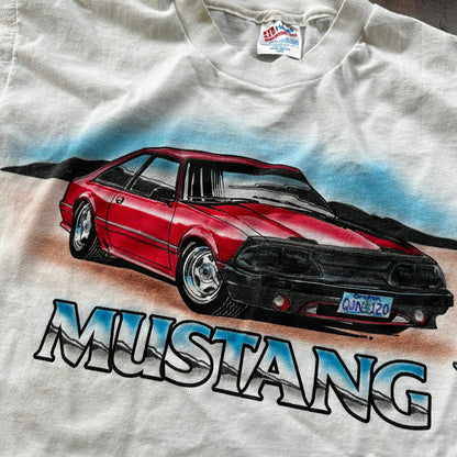 Mustang 80s Vintage T Shirt Oregon PDX Art Car Sports Racing American Muscle