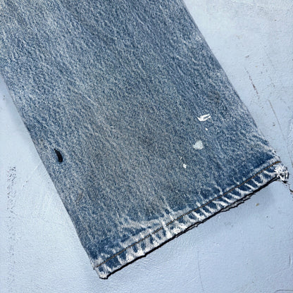Levis 501 Vintage 90s USA XX Straight Leg Jeans 33x36 Light Wash Act 30x30