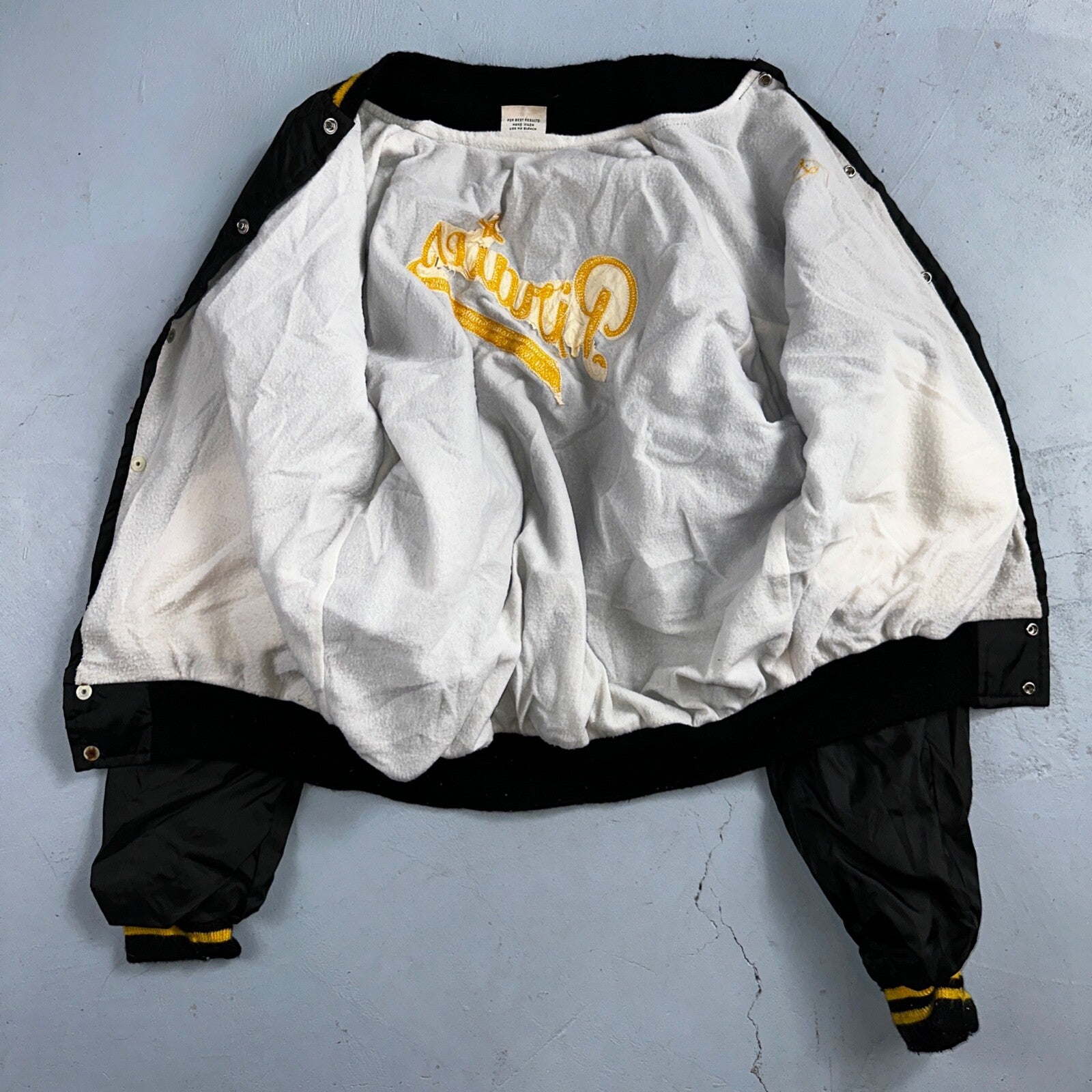 Vintage Pittsburgh Pirates Starter Satin Jacket Nylon 80s Black Chainstitch Duke