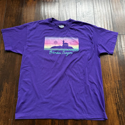 Bandon Oregon Vintage T Shirt 80s Hanes 50/50 PDX Portland Sea Ocean Travel