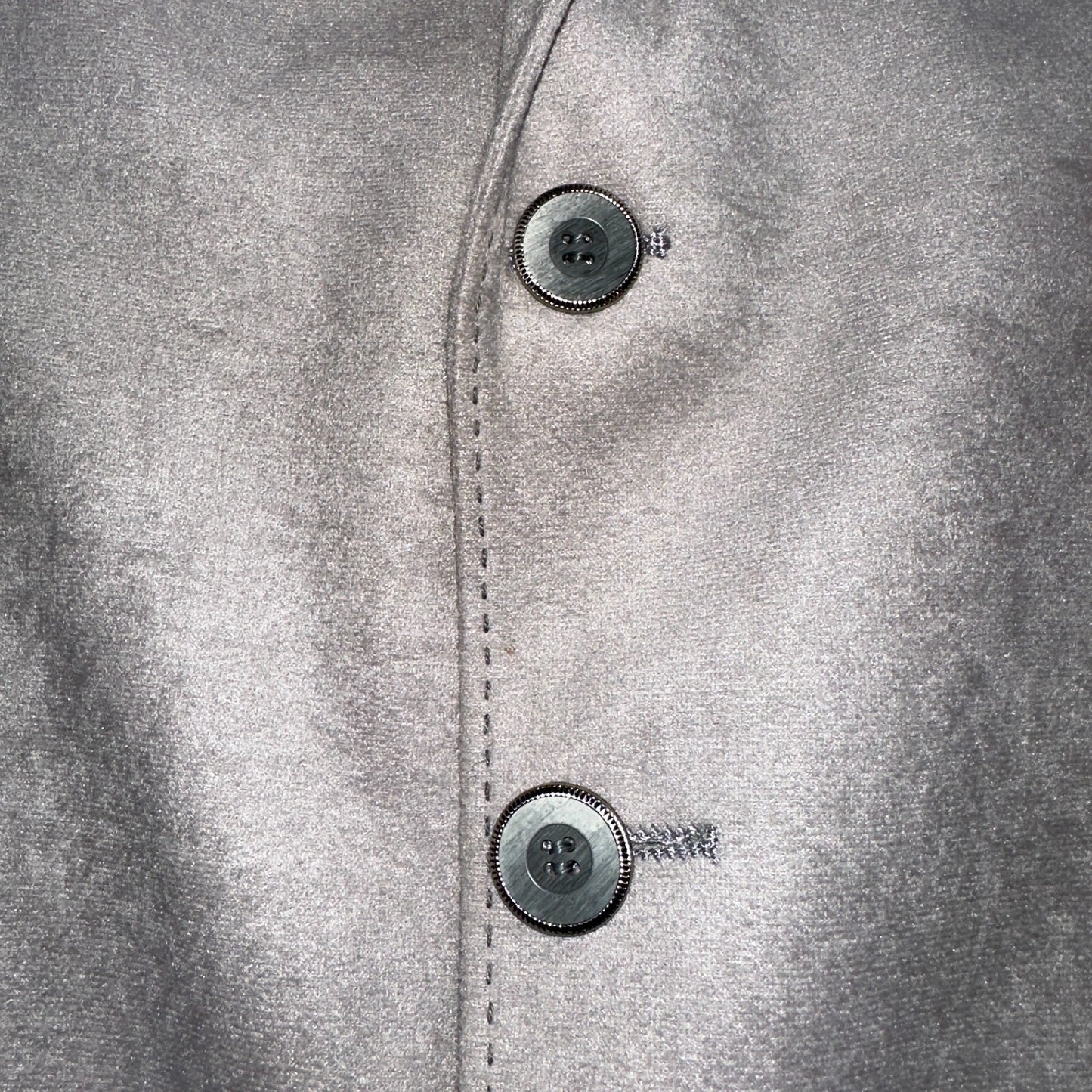 VTG Mens Suit 38 Jacket Sport Coat Rockabilly 60s 70s Suede Gray Disco The Knack