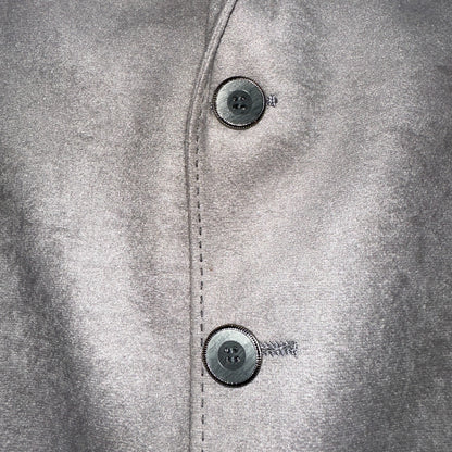 VTG Mens Suit 38 Jacket Sport Coat Rockabilly 60s 70s Suede Gray Disco The Knack