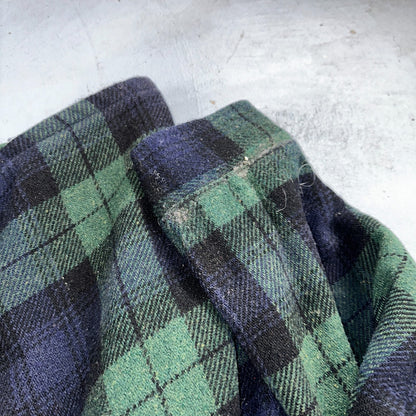 Vintage Codet Mens Shirt Jacket Plaid Blue Green Mackinaw Wool Shacket Size L