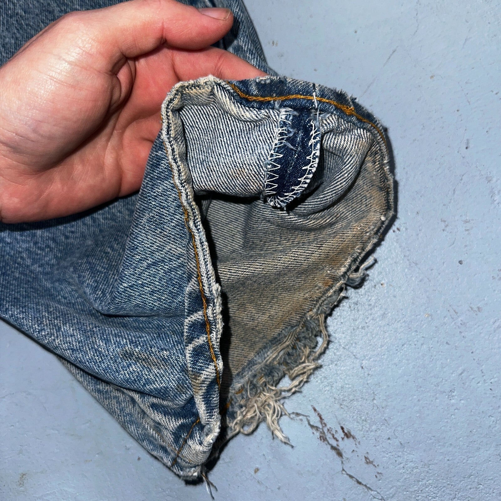 Levis 517 Vintage 80s USA Red Tab Bootcut Flare Blue Denim Jeans Act 34x30