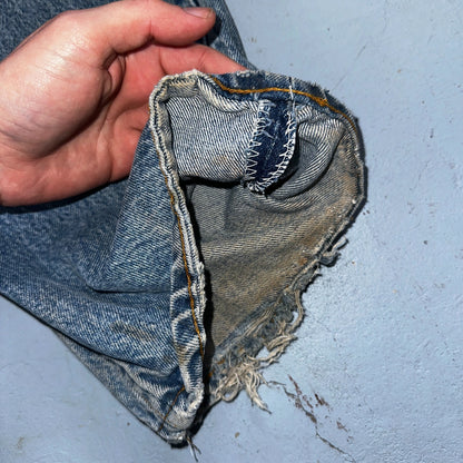Levis 517 Vintage 80s USA Red Tab Bootcut Flare Blue Denim Jeans Act 34x30
