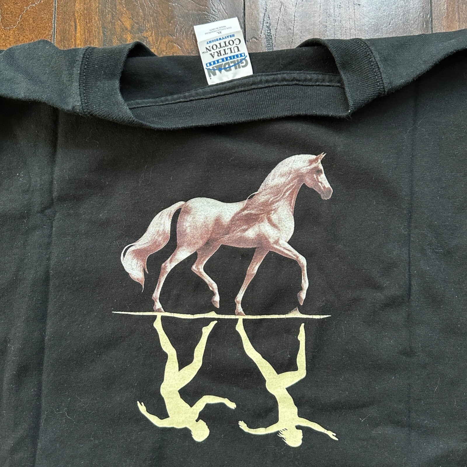 Cavalia Horses Rare Y2K Vintage T Shirt Black Rap Art Love Animals Music Band