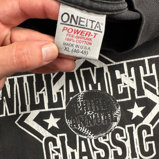 Oneita Willamette Classic VTG T Shirt Baseball Sports Salem Oregon College USA