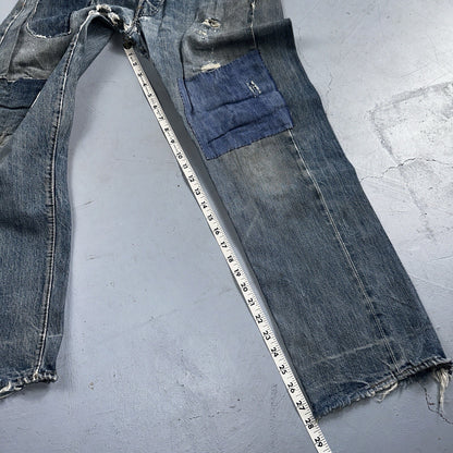 Levis 501 VTG 70s SS Redline Selvedge Jeans XX Blue Med Wash Patched Act 31x28