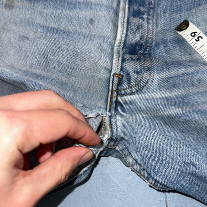 Levis 501 Vintage 90s USA XX Straight Leg Jeans Blue Thrashed 36x36 Act 33x31