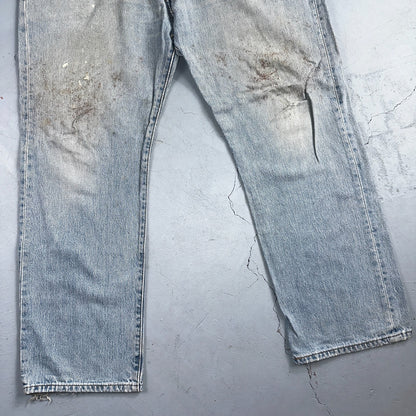 Levis 501 Vintage Y2K XX Straight Leg Jeans 90s Blue Light Wash 40x30 Act 40x29