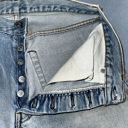 Levis 501 Vintage 80s Redline Selvedge USA XX Jeans Light Wash 1980s Act 30x26