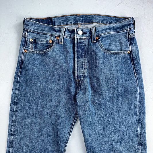 Levis 501 Vintage Y2K XX Straight Leg Jeans 32x32 Med Wash 2000s Act 32x31
