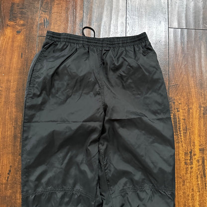 Nike VTG 90s Grey Tag Windpants Track Pants Ankle Zip Unlined Black S 1990s