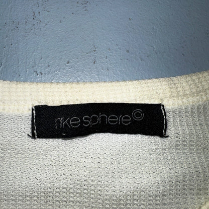 Nike Sphere VTG T Shirt 3M Check Textured Short Sleeve White/Yellow Tennis Sport