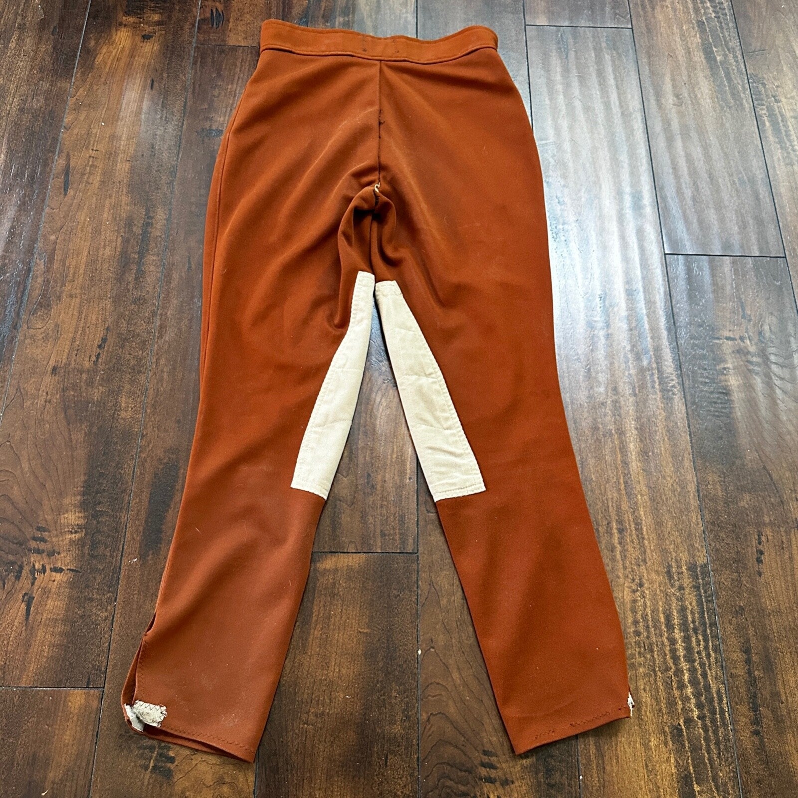 VTG USA Breeks Orange Equestrian Horse Riding Britches Breeches 25x24 1980s
