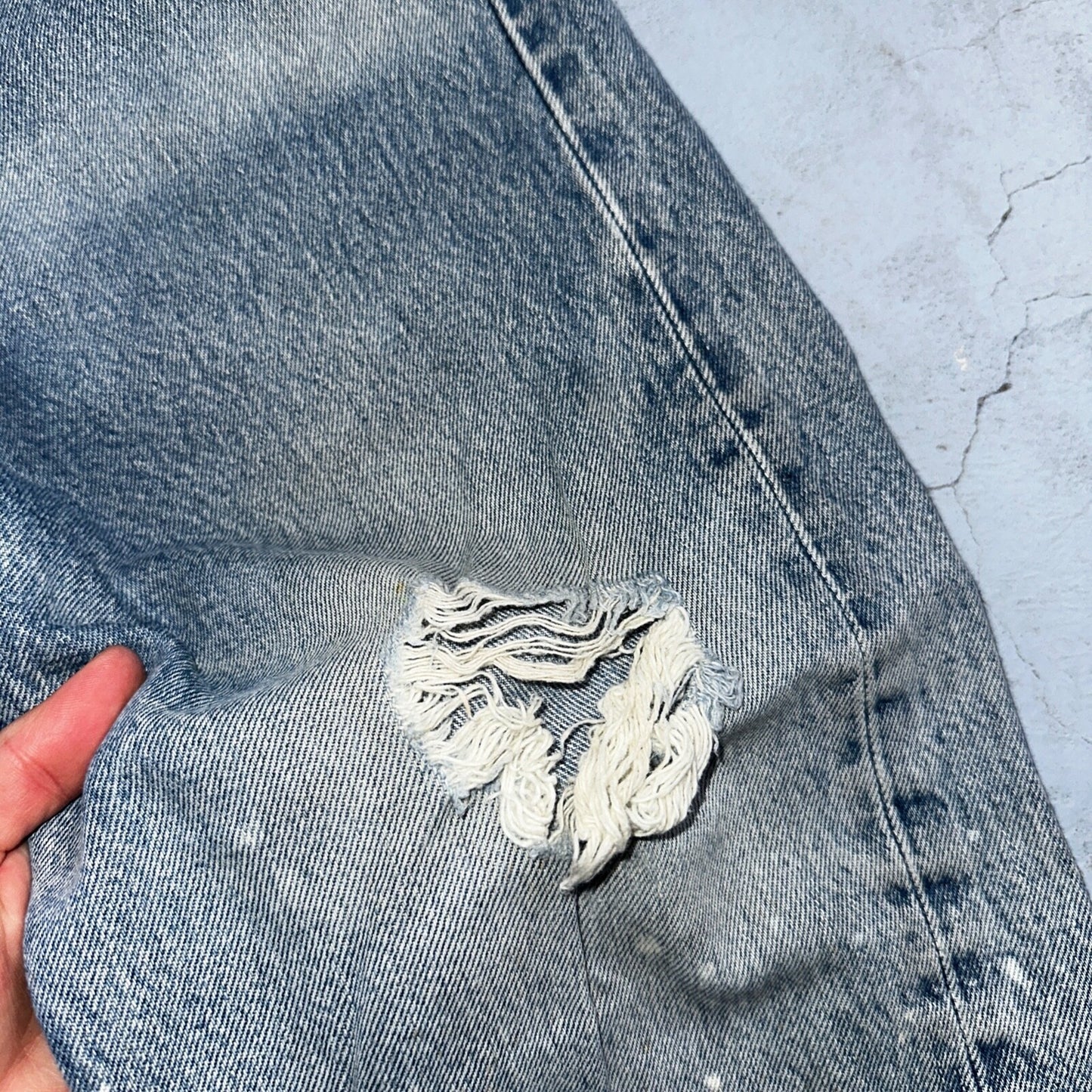 Levis 501 Vintage 90s XX Straight Leg Jeans Blue Light Wash 33x32 Act 31x24