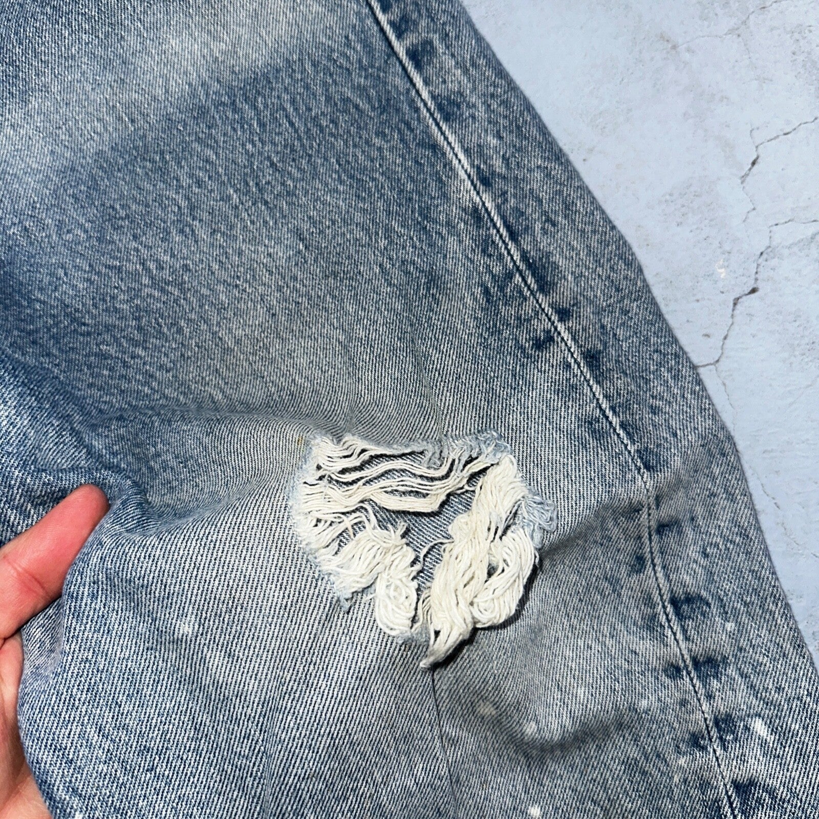 Levis 501 Vintage 90s XX Straight Leg Jeans Blue Light Wash 33x32 Act 31x24