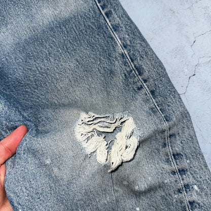 Levis 501 Vintage 90s XX Straight Leg Jeans Blue Light Wash 33x32 Act 31x24