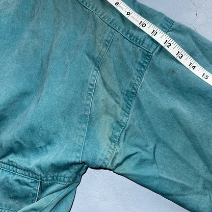 Vintage Teal Blue Tobruk Lined Jacket Men's Large 1980s 80s Bomber Simple Cool