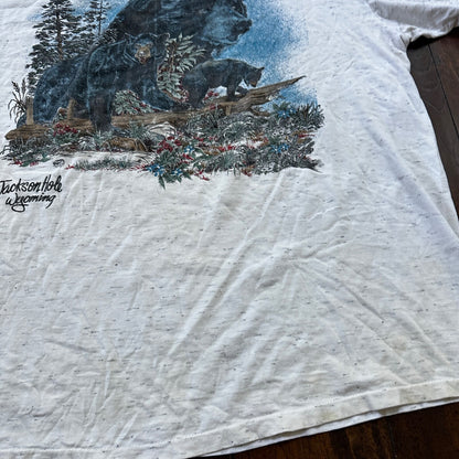 Oneita Blackbears VTG T Shirt 90s Bears Jackson Hole Wyoming Forest Hunting XL